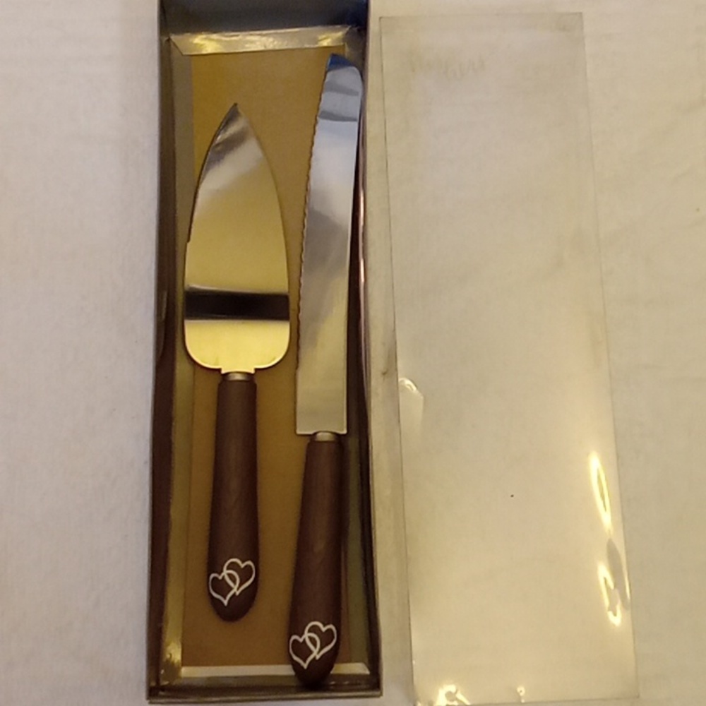 Studio his & hers wedding serving knife & spatula